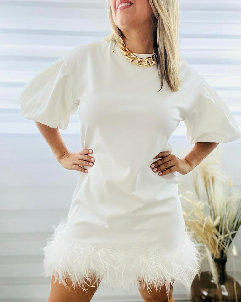 White Feather Dress