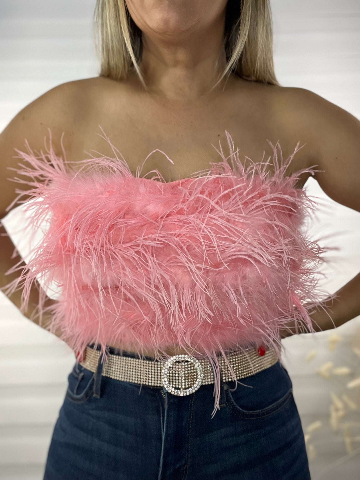 Feathers Tube Top