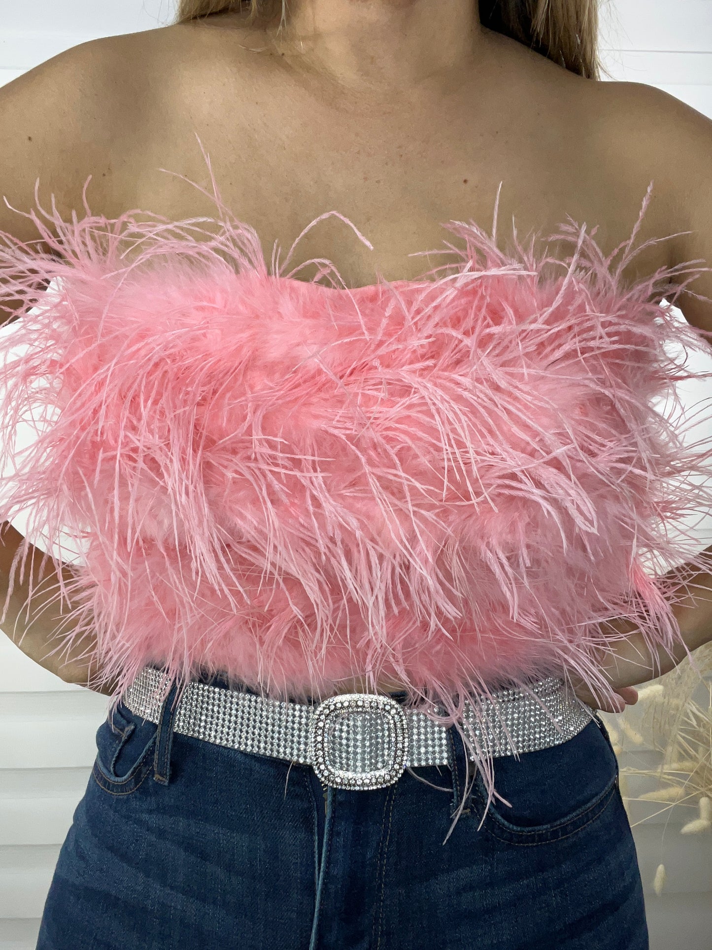 Feathers Tube Top