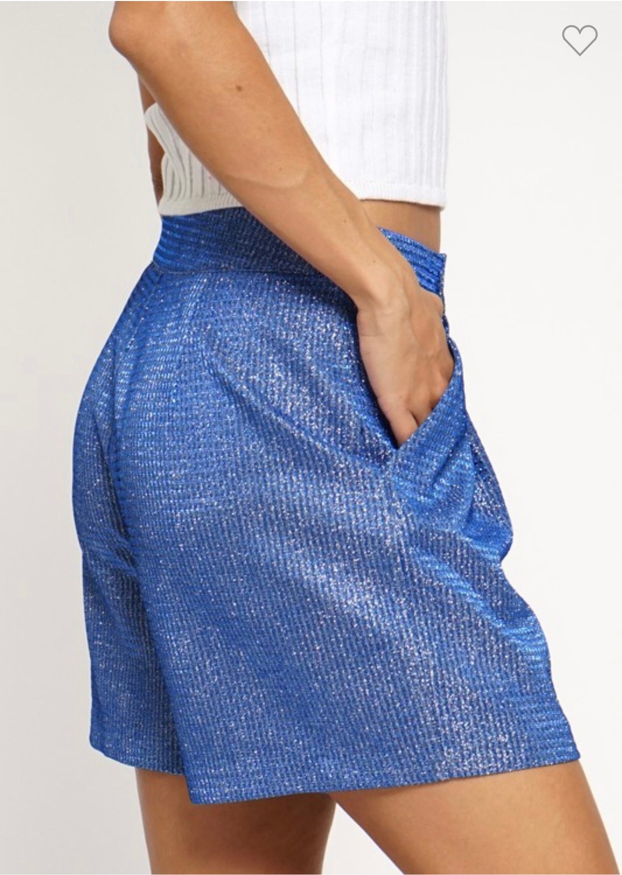 Blue Metallic Short