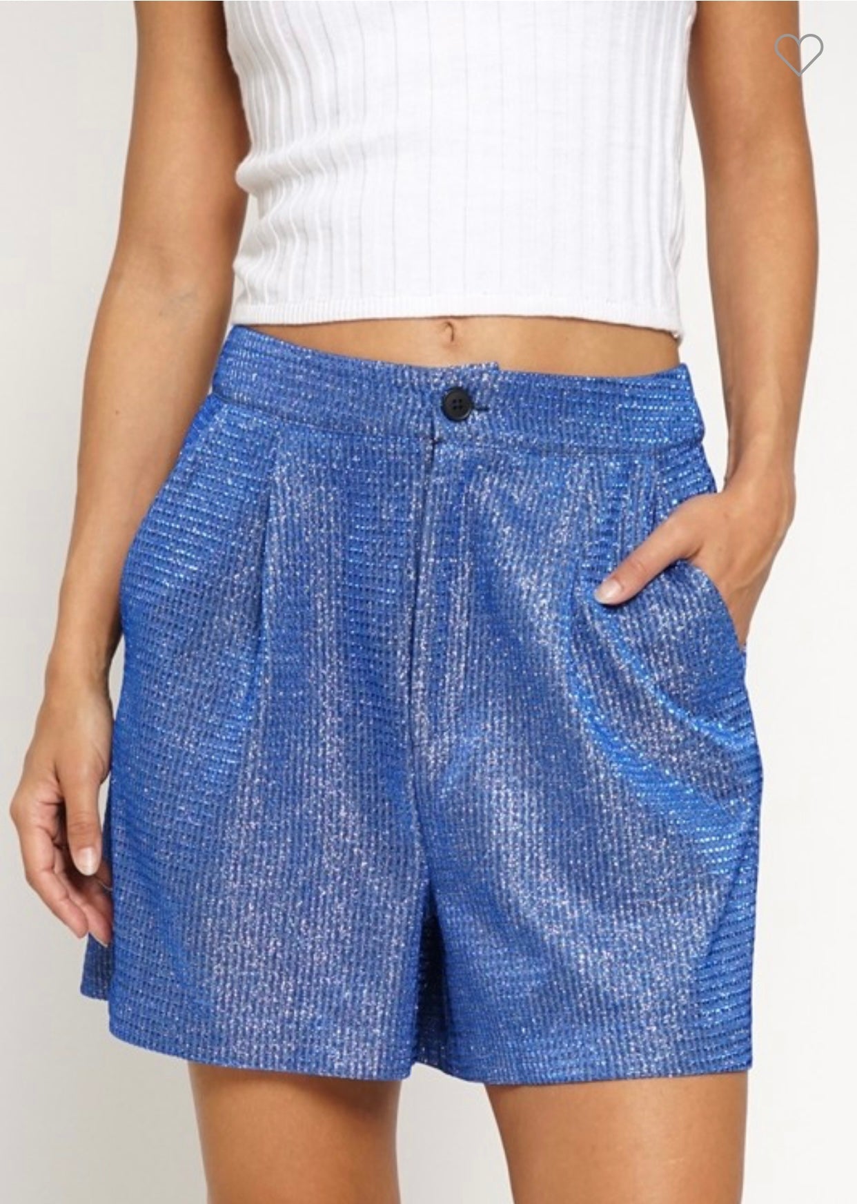 Blue Metallic Short